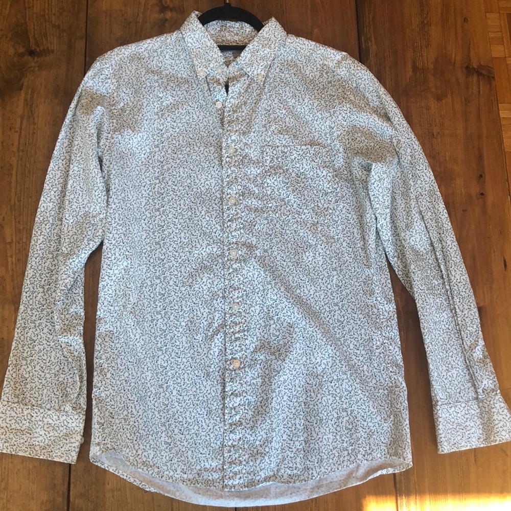 Uniqlo - Button Down - Size Small - White/Green